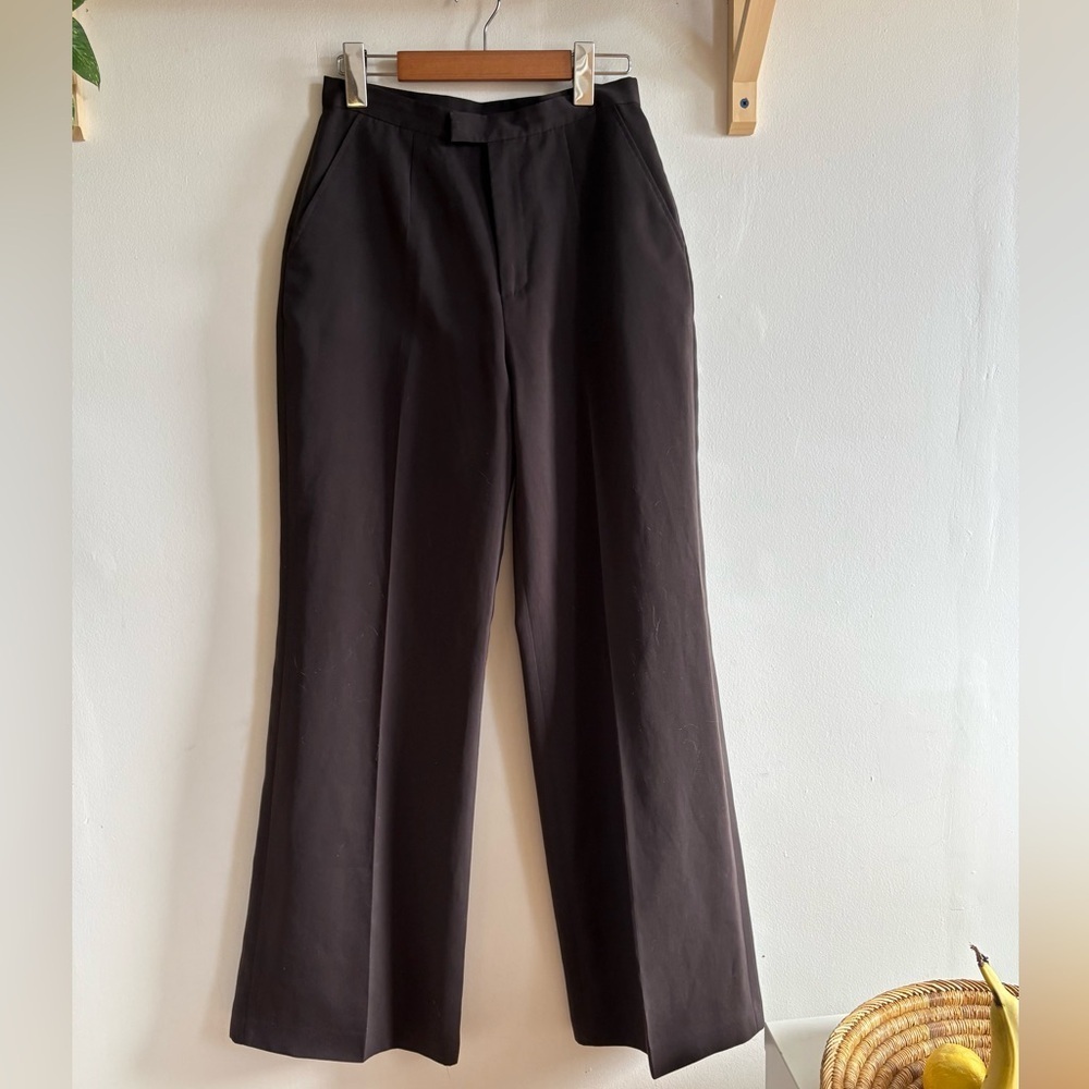 Vintage pleated Trousers – Cocoa Brown (Size 6 / EUR 36) - Picture 4 of 6